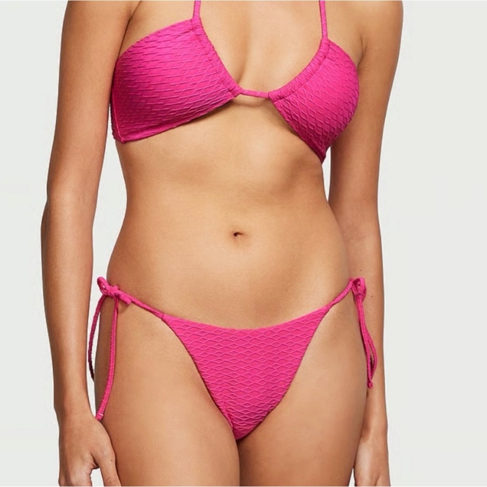 Victoria Secret String bikini bottom textured  cheeky bottom only